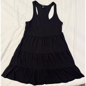 Vintage Y2K Forever 21 Babydoll Tank Dress Black Small Classic Preppy Old Money